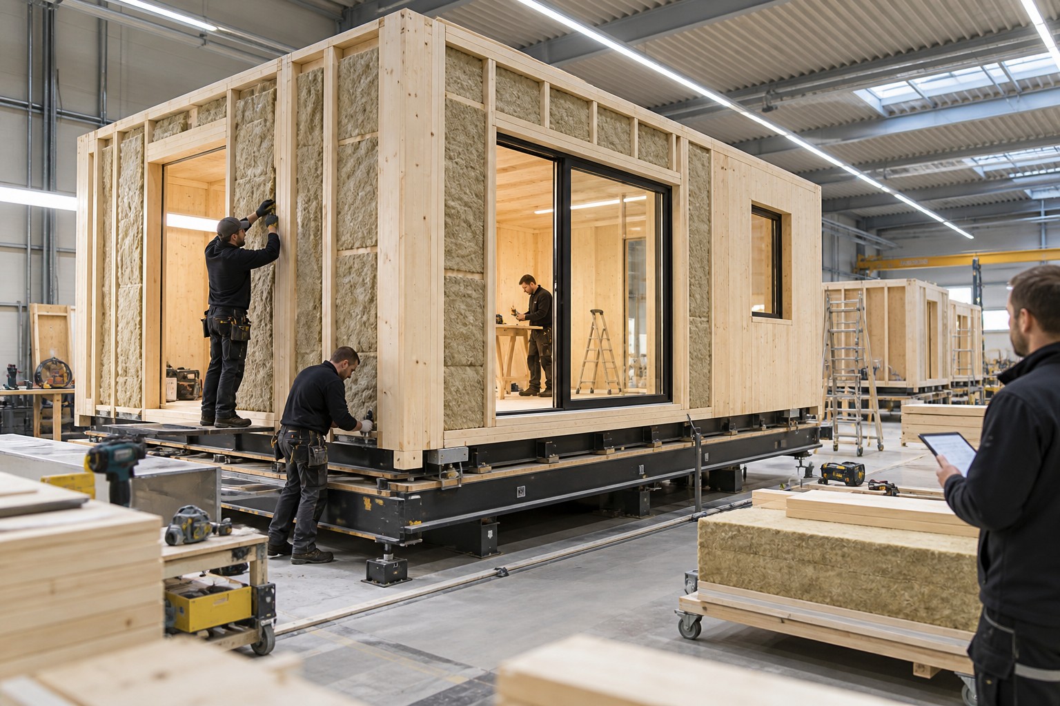Modulinio namo pristatymas ir montavimas sklype