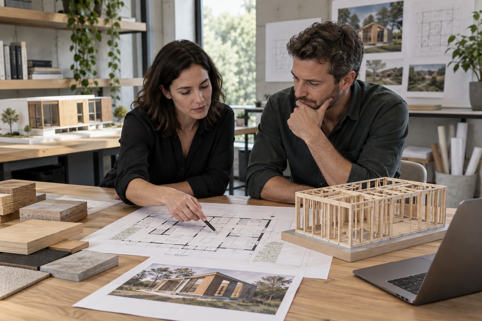 Kas turi būti parengta pirmiau – architektūra ar konstrukcija? – modulinio namo projektavimo iliustracija