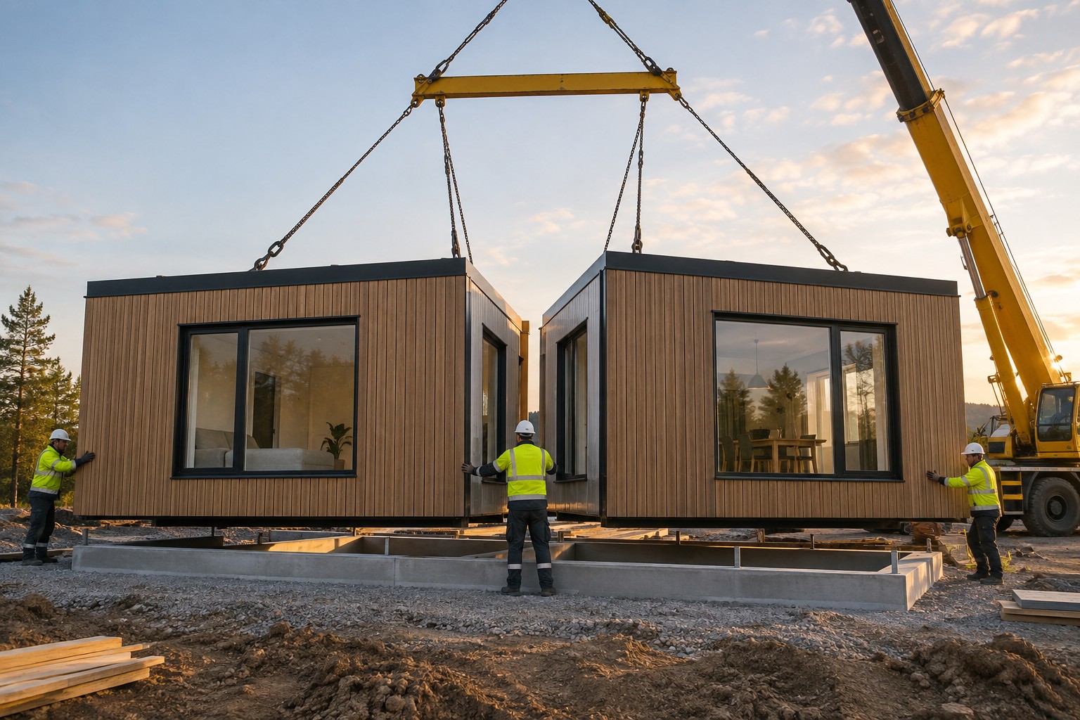 Kaip transportavimo ribos keičia architektūrinį projektą? – modulinio namo projektavimo iliustracija