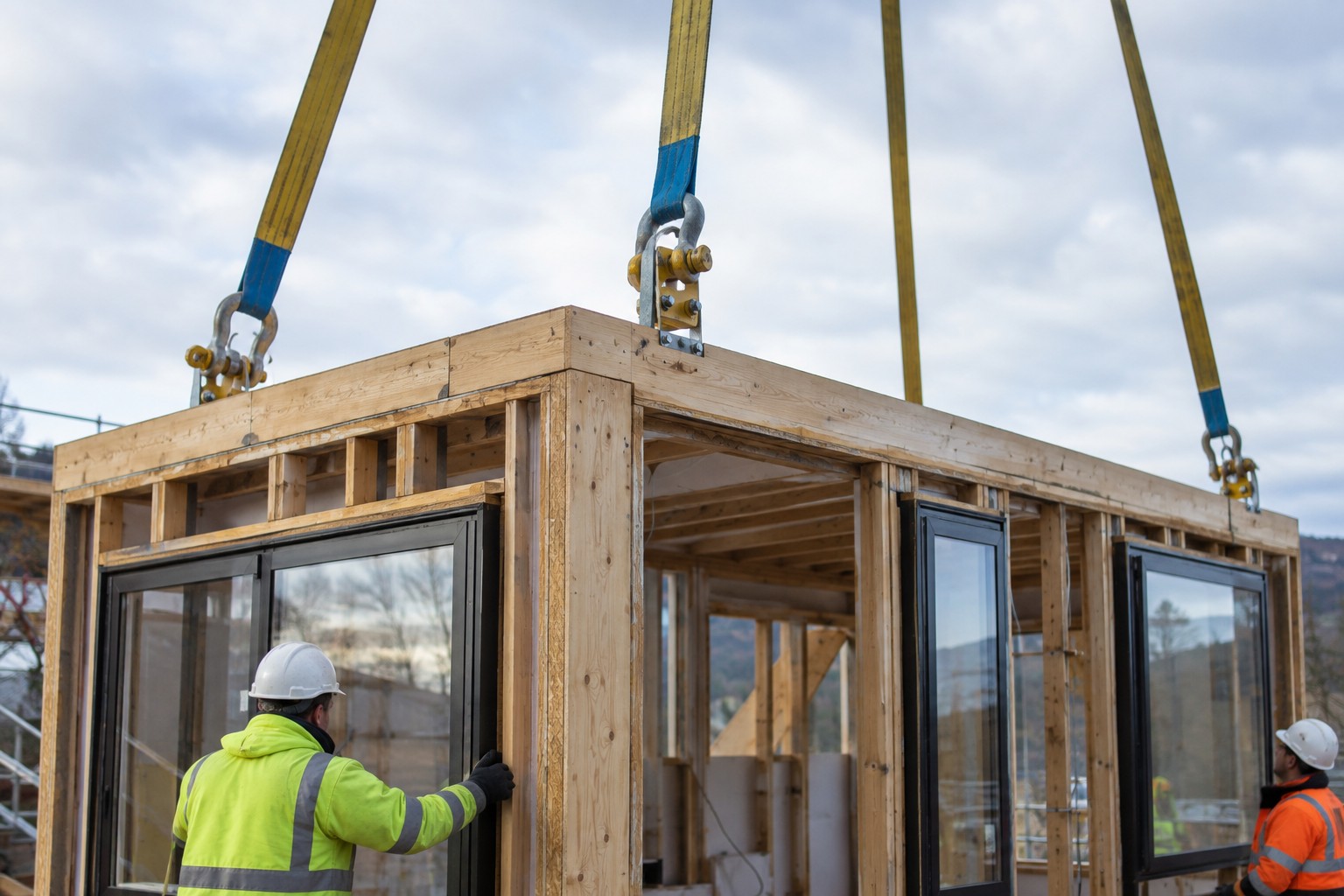 Kaip išspręsti konfliktą tarp architekto sumanymo ir gamybos galimybių? – modulinio namo projektavimo iliustracija