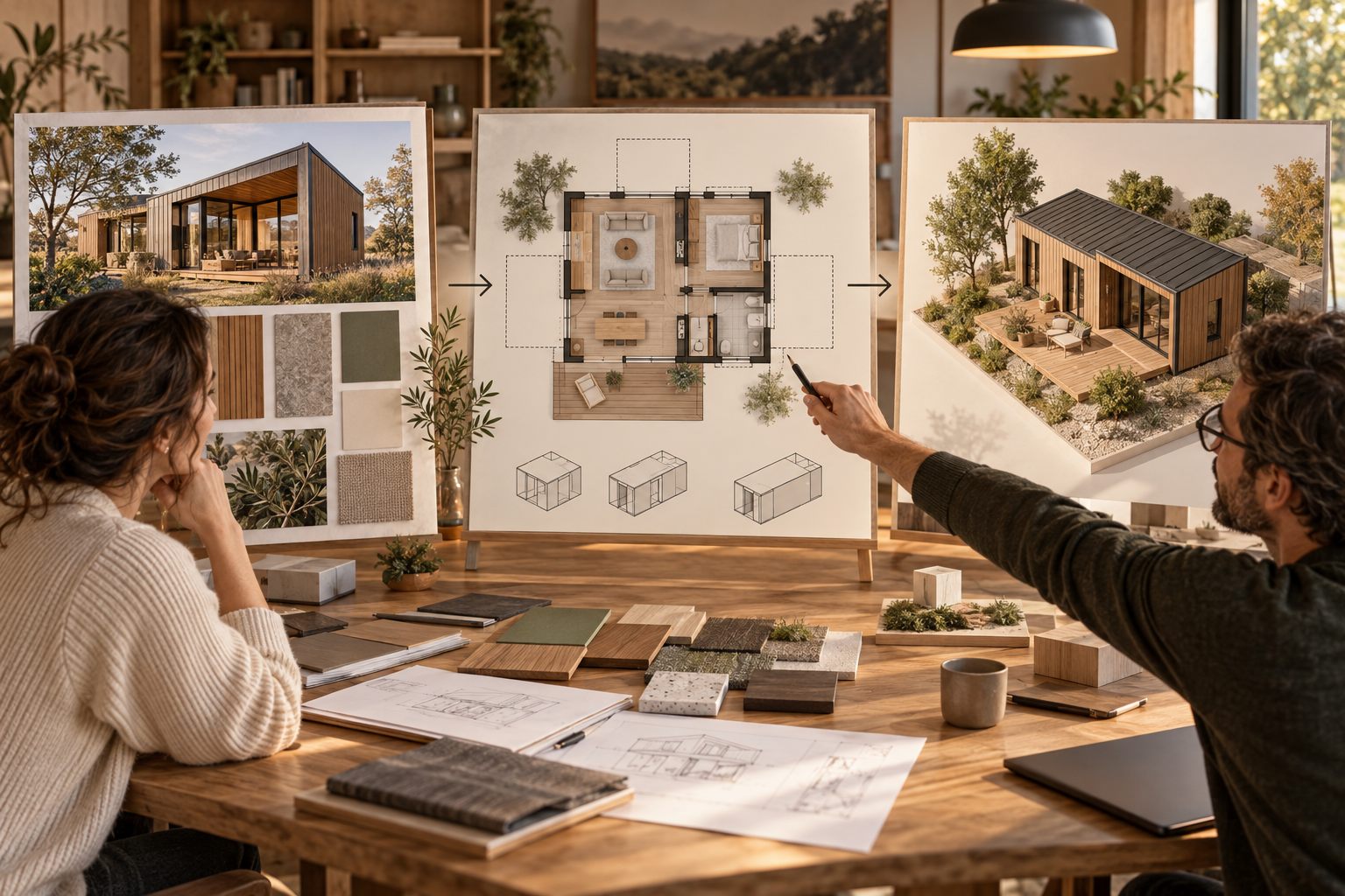 Kaip nuotrauką ir norus paversti realiu modulinio namo sprendiniu